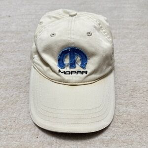 Vintage Mopar Performance Dealer Dad Hat Cap Beige Embroidered Logo Official
